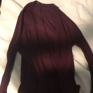burgundy cardigan